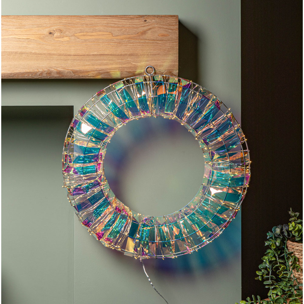Samuel Alexander Iridescent Dream 600 Warm White LED Wreath 45cm Image 8