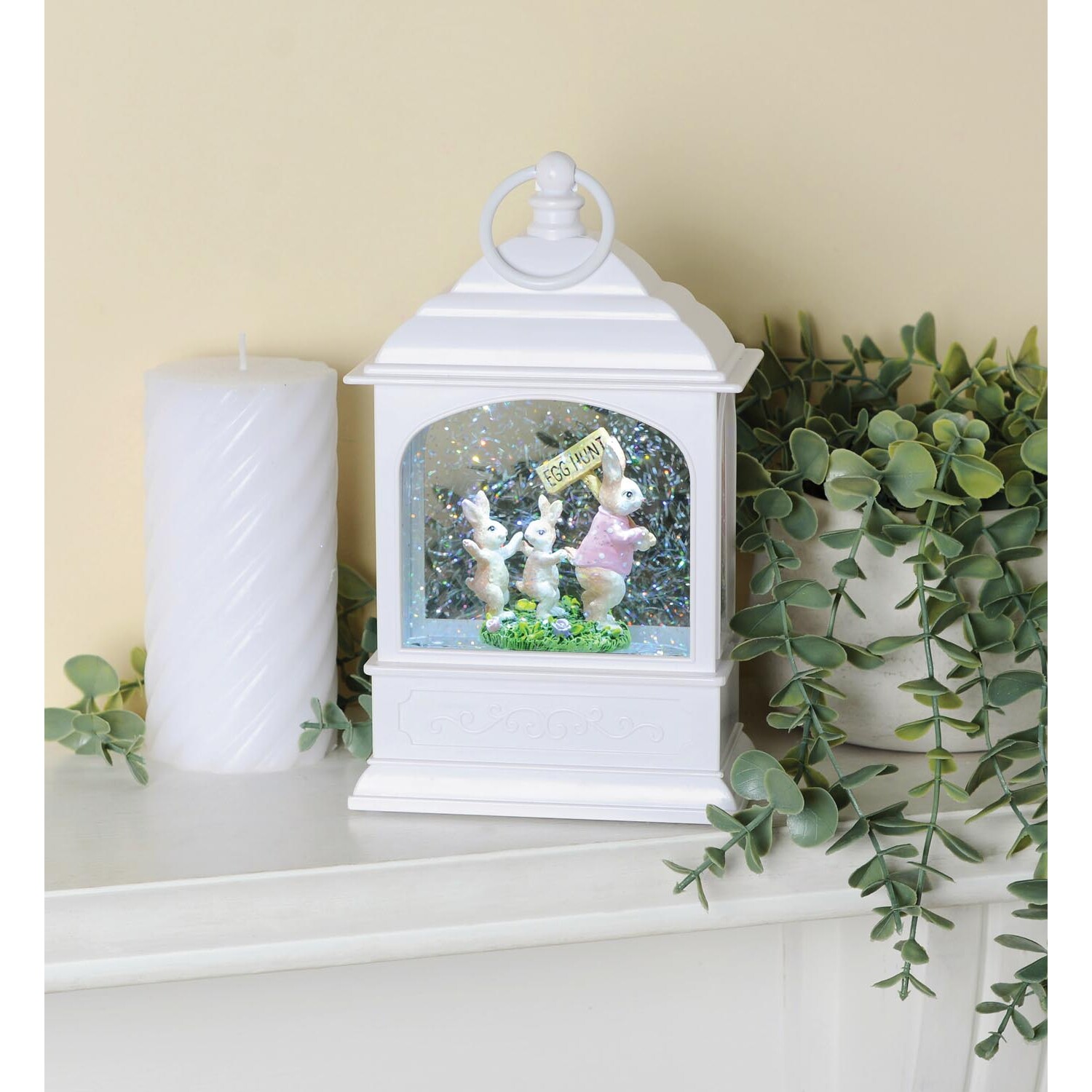 Easter LED Spinner Lantern - White Image 7
