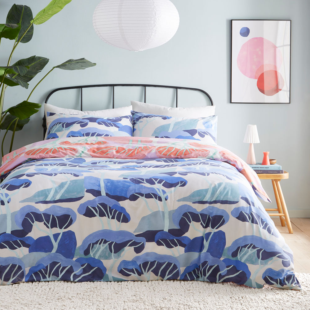 furn. D'Azure King Size Multicolour Abstract Duvet Cover Set Image 4