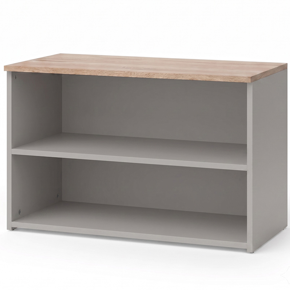 Shefa Line MODU 80 2 Shelf Grey and Sonoma Oak Open Storage Unit Image 2