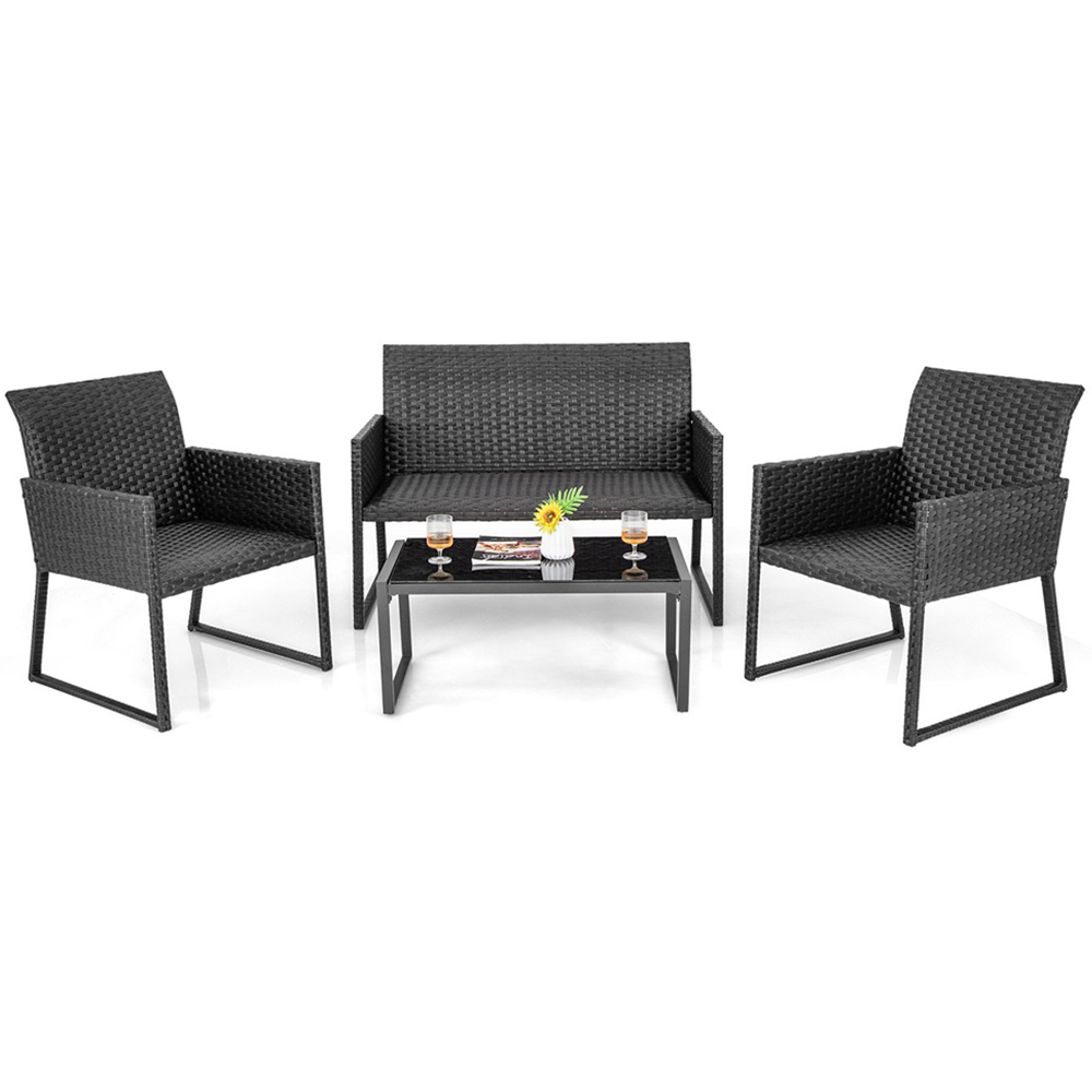 Costway 4 Seater Wicker Patio Furniture Set Image 2