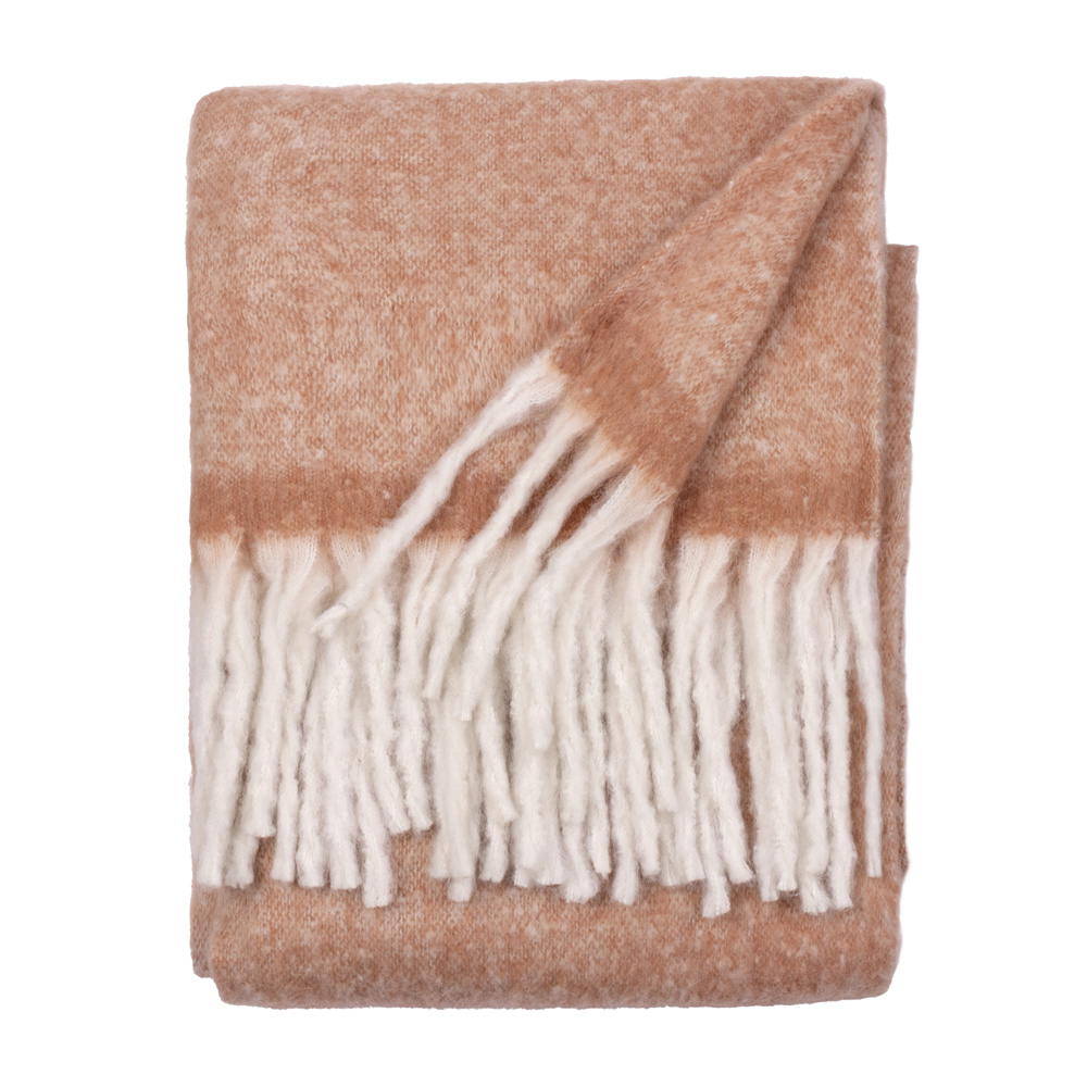 Furn Rust Cosy Woven Tasselled Throw 140 x 180cm Image 2