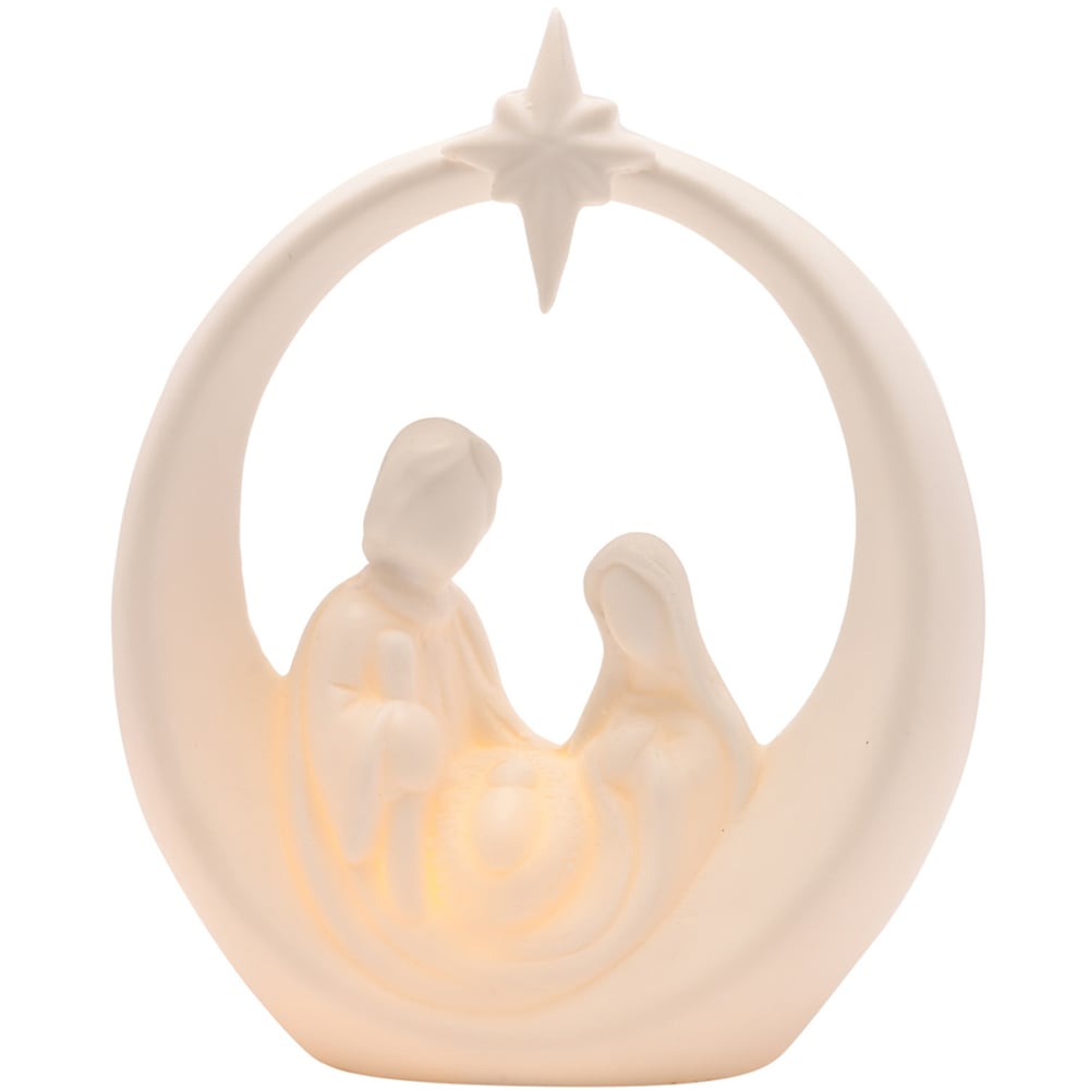 The Seasonal Gift Co. LED Ceramic Nativity Scene Christmas Decoration Image 3