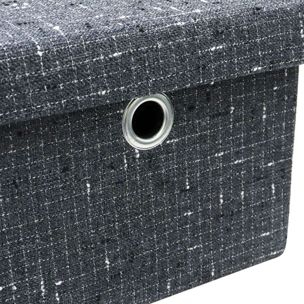 JVL Urban Rectangular Paper Storage Box with Lid 3 Piece Image 7