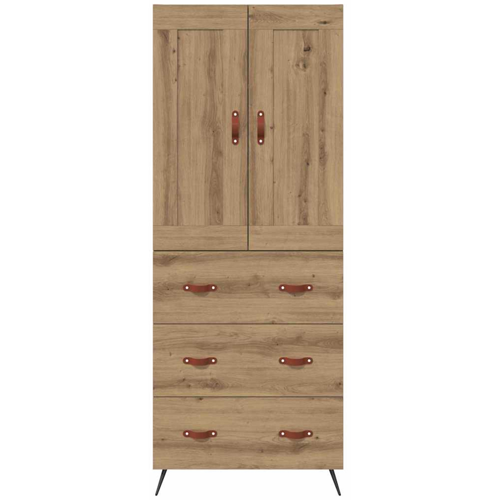 vidaXL 2 Door 3 Drawer Artisan Oak Sideboard Image 8