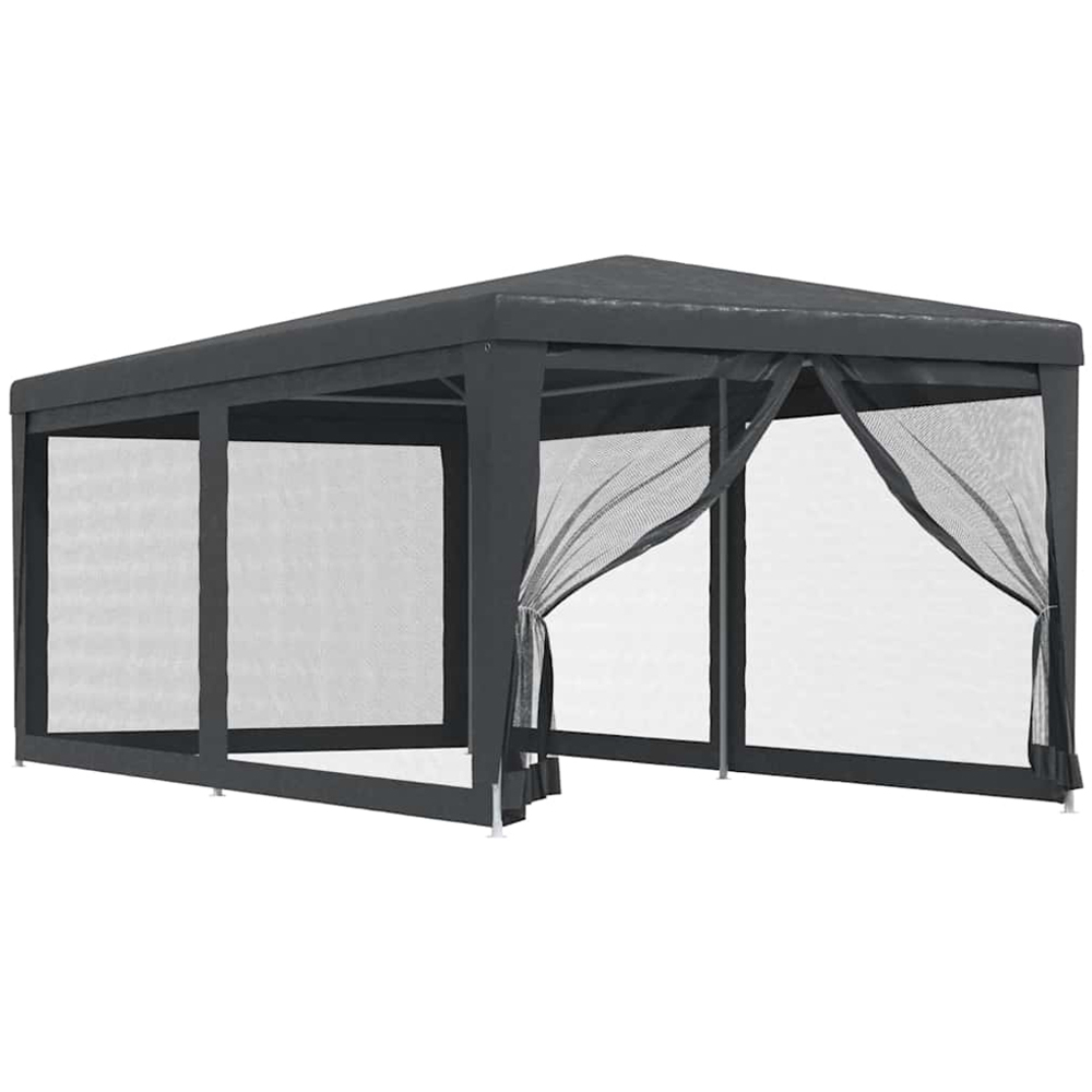 vidaXL 3 x 6m Anthracite Party Tent with Mesh Sidewalls Image 2