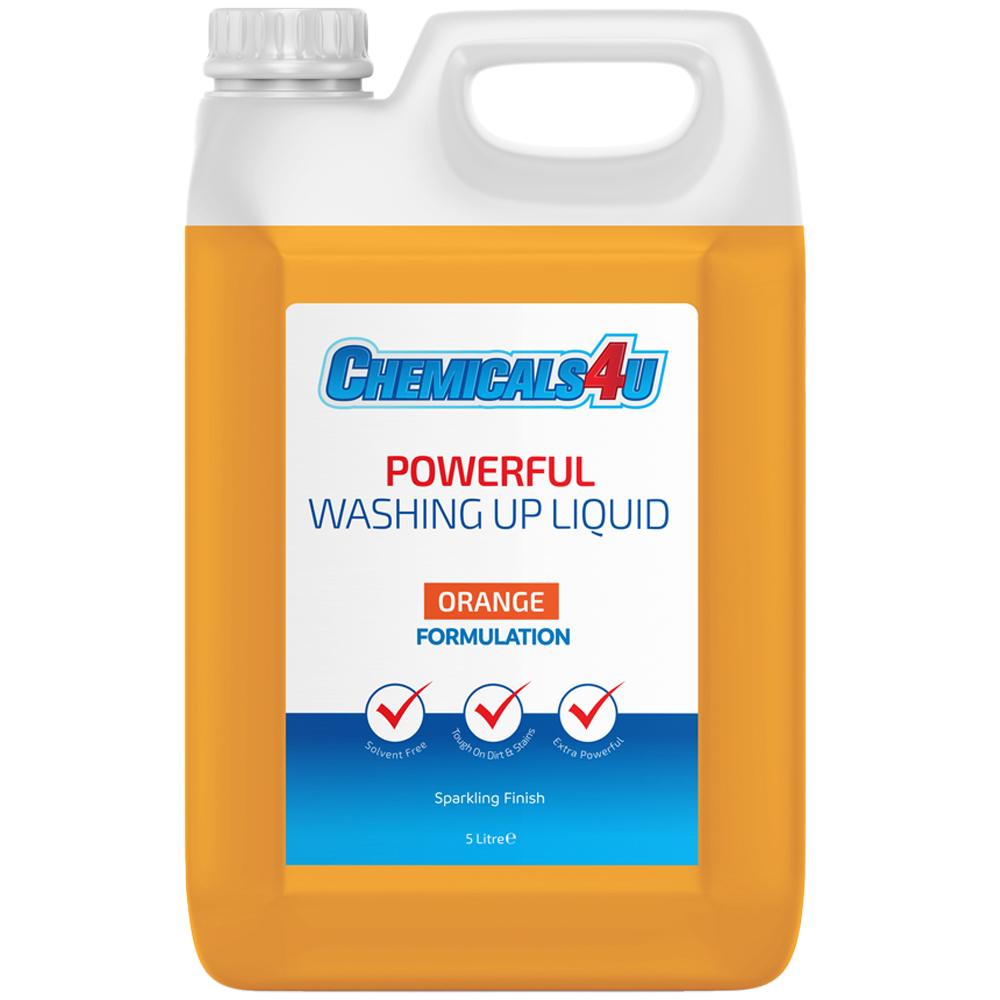 Chemicals4U Orange Concentrated Washing Up Liquid 5L Image 1