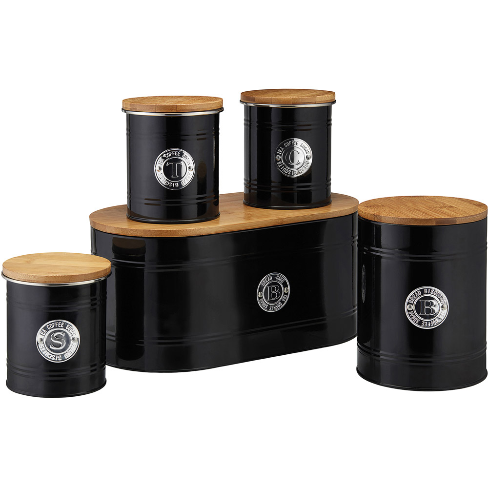 Cooks Professional G4449 Black 5 Piece Kitchen Storage Set Image 1
