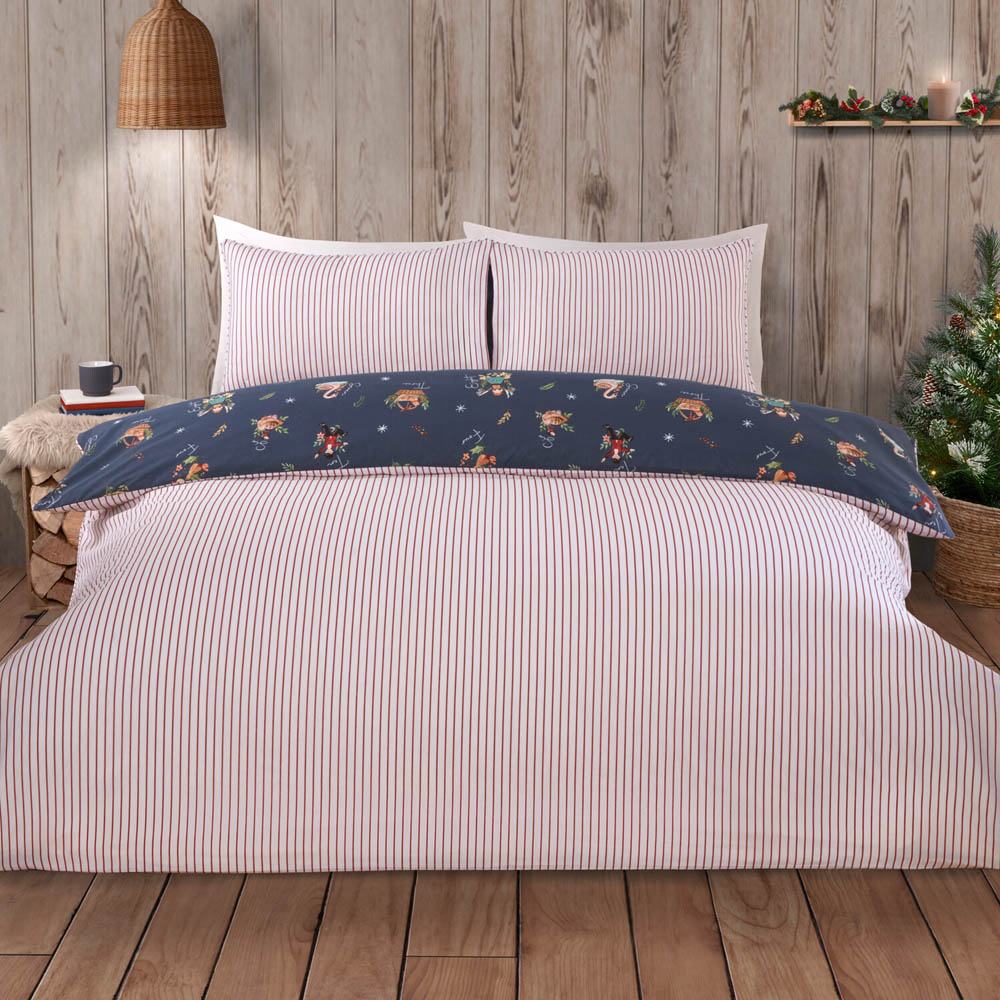 12 Days of Christmas Duvet Set - Blue / Superking Image 2