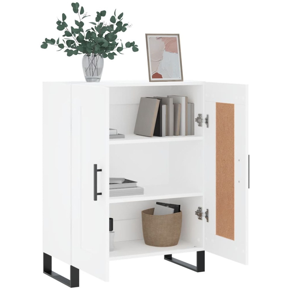 vidaXL 2 Door White Sideboard Image 4