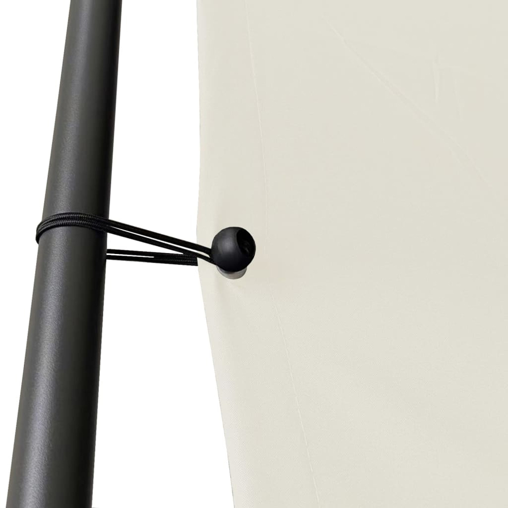 vidaXL 3 x 3m White Fabric and Steel Gazebo Image 5