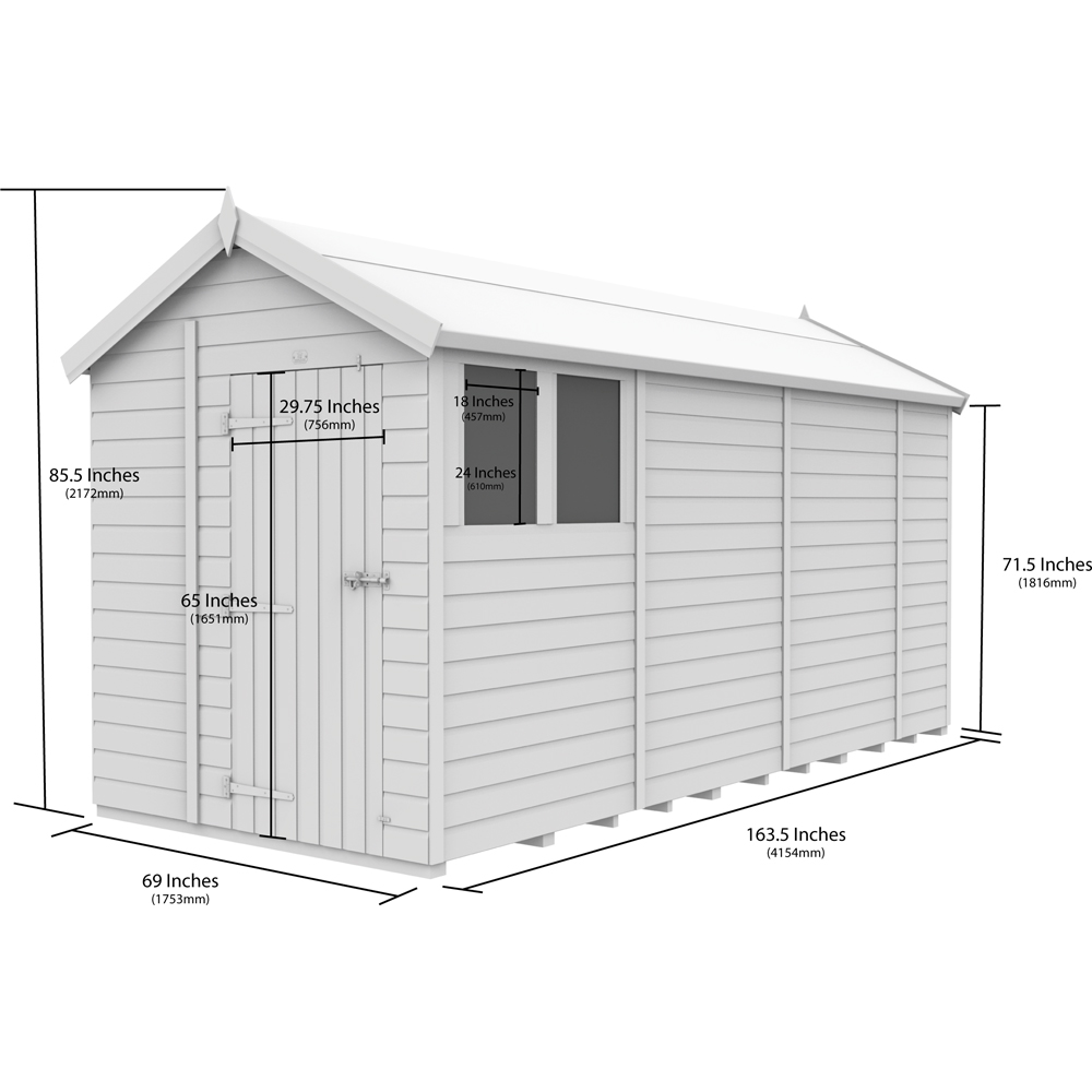 DIY Sheds 6 x 14ft Tongue and Groove Timber Apex Security Garden Shed Image 8