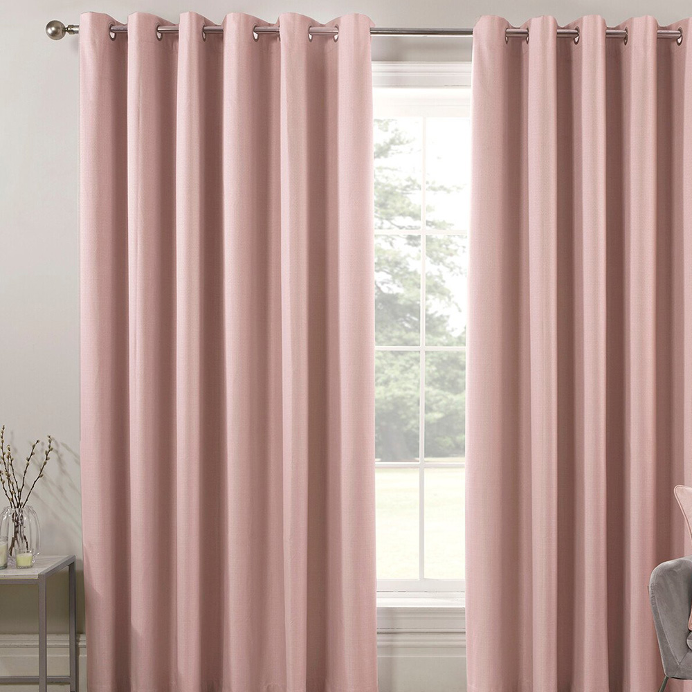 Divante Blush Hoxton Blackout Eyelet Curtains 229 x 168cm Image 5