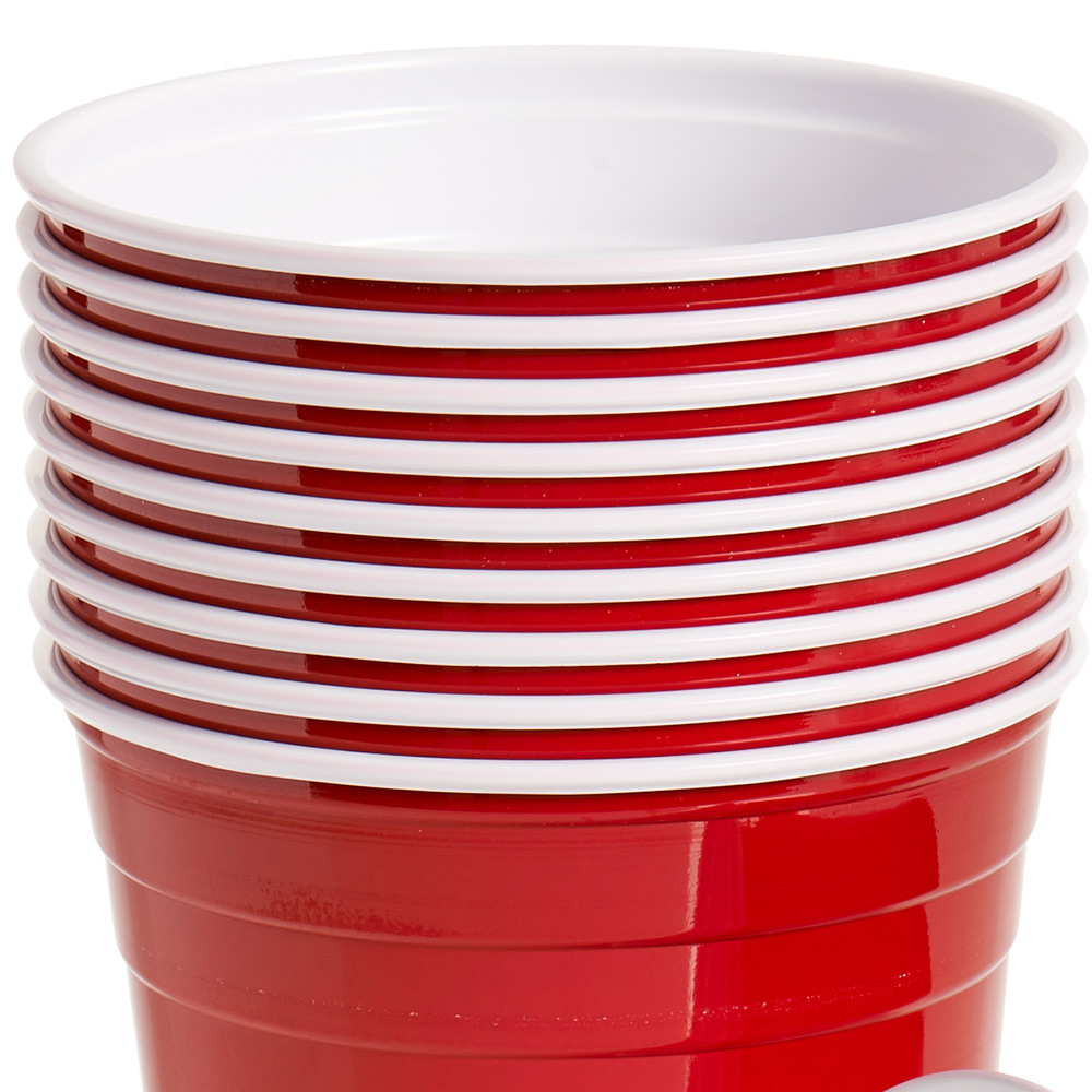 Wilko Red Cups 10 Pack Image 2