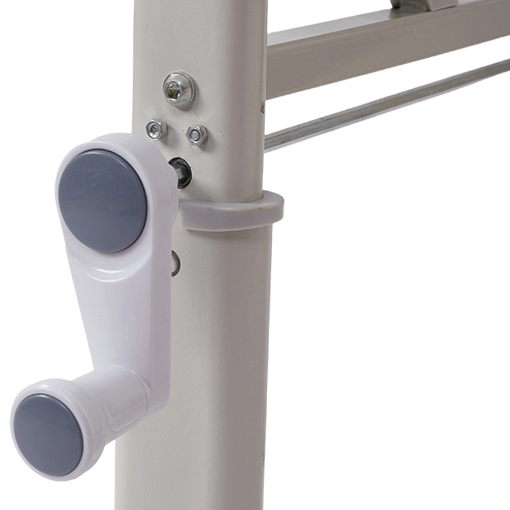Living and Home Height Adjustable White Office Desk Image 6