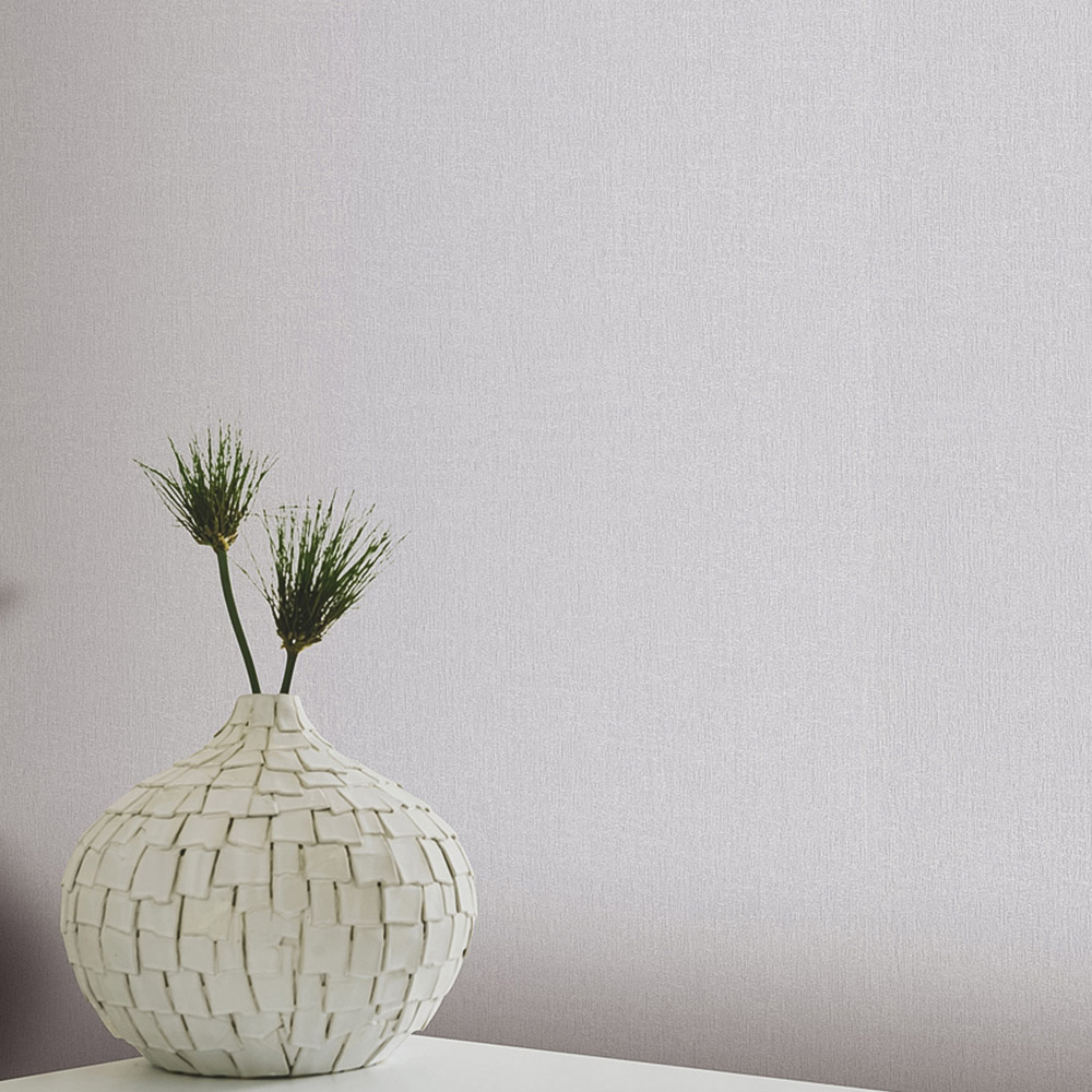 Erismann Decadent Textured Luxury Plain Soft Grey Vinyl Wallpaper Image 4