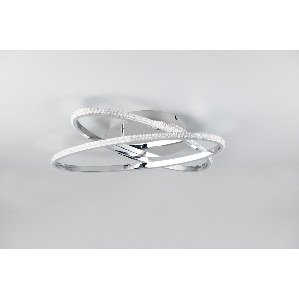 TRIO Lane Chrome LED Ceiling Light Image 7