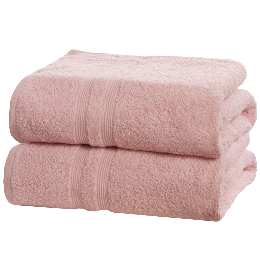 Rapport Home Camden Super Soft Combed Cotton Pink Bath Towel 2 Pack Image 1