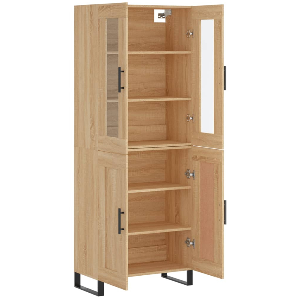 vidaXL 4 Door Sonoma Oak Highboard Image 4