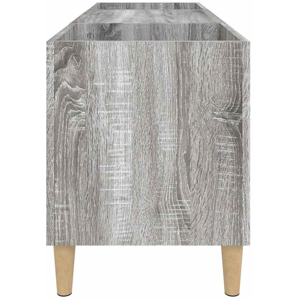 vidaXL 2 Shelf Grey Sonoma Record Cabinet Image 3