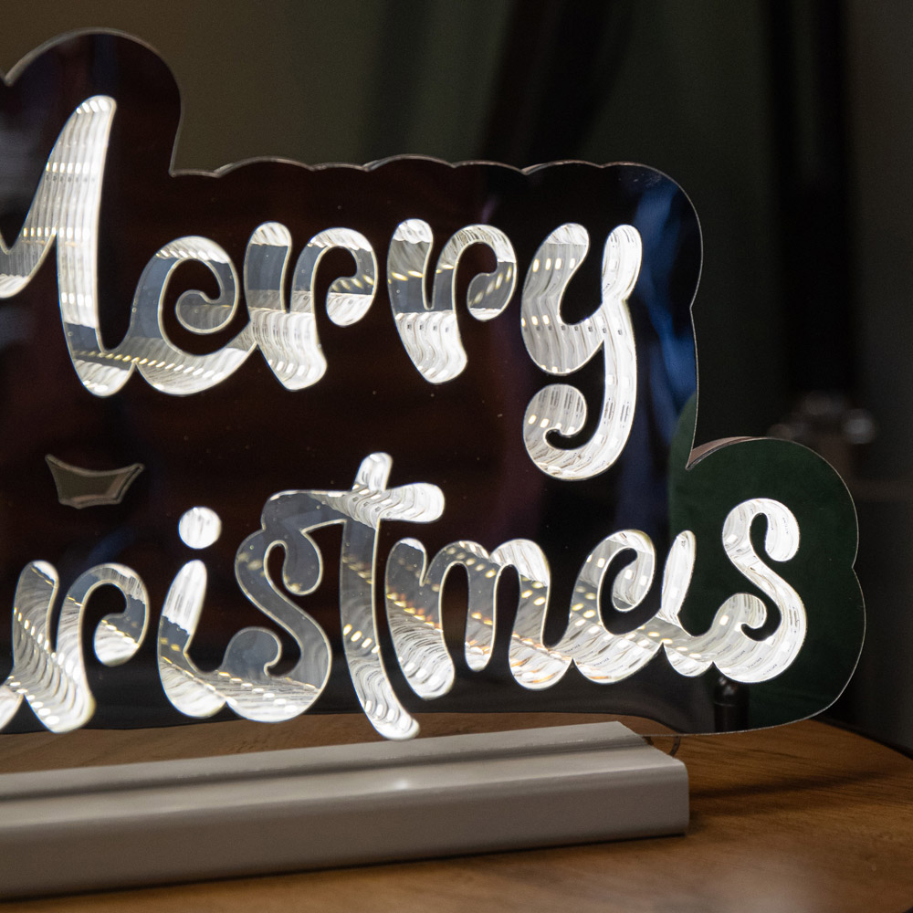 Samuel Alexander Light Up Merry Christmas Infinity Decoration 32cm Image 5