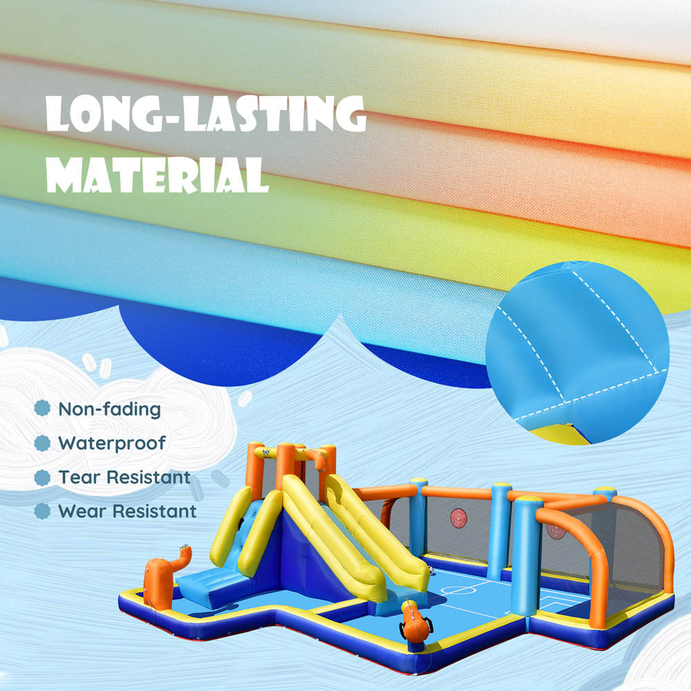 Costway Kids 5 in 1 Inflatable Water Bounce House with Slide and Water Cannons Image 4
