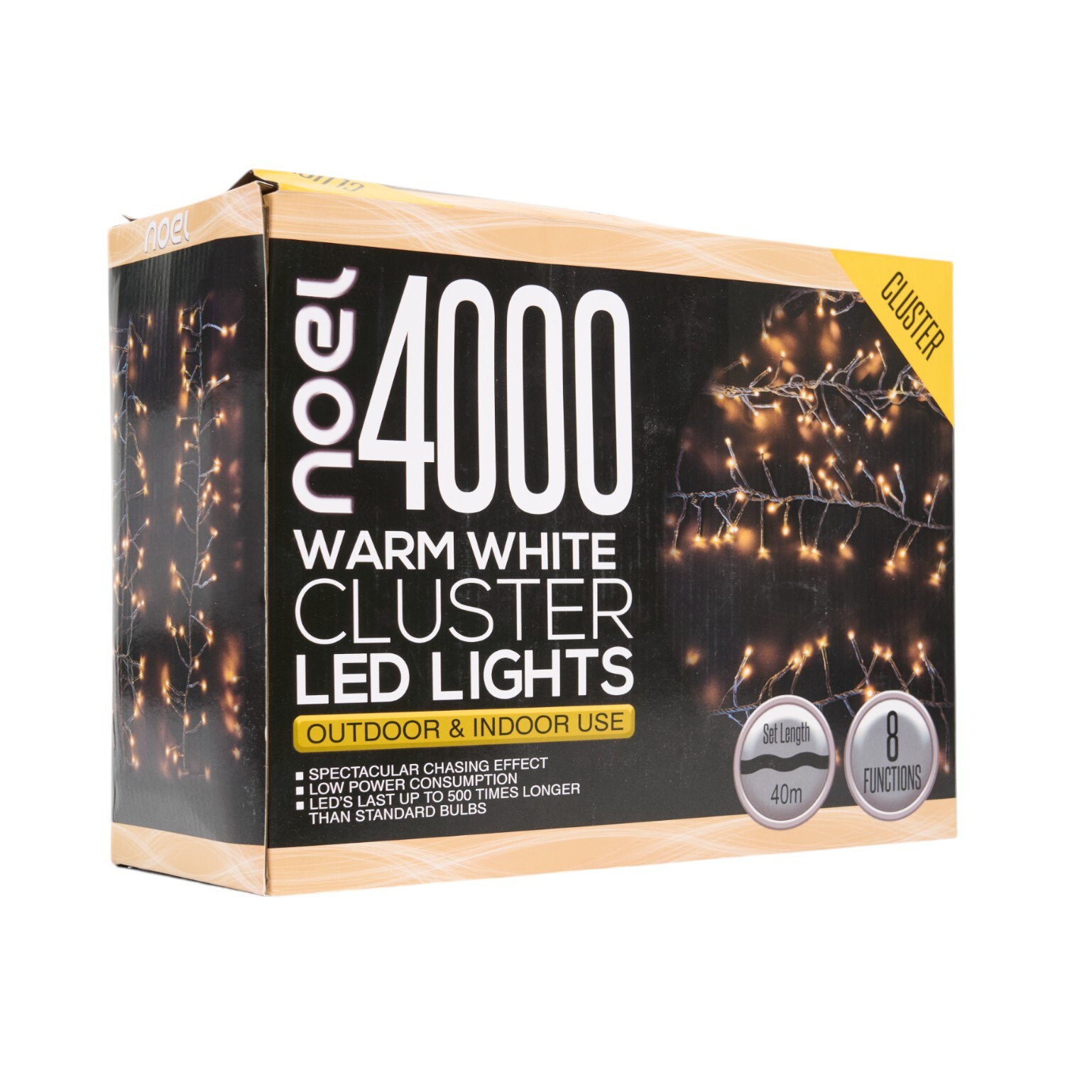 4000 LED Warm White Cluster Light Chain Warm White Image 2