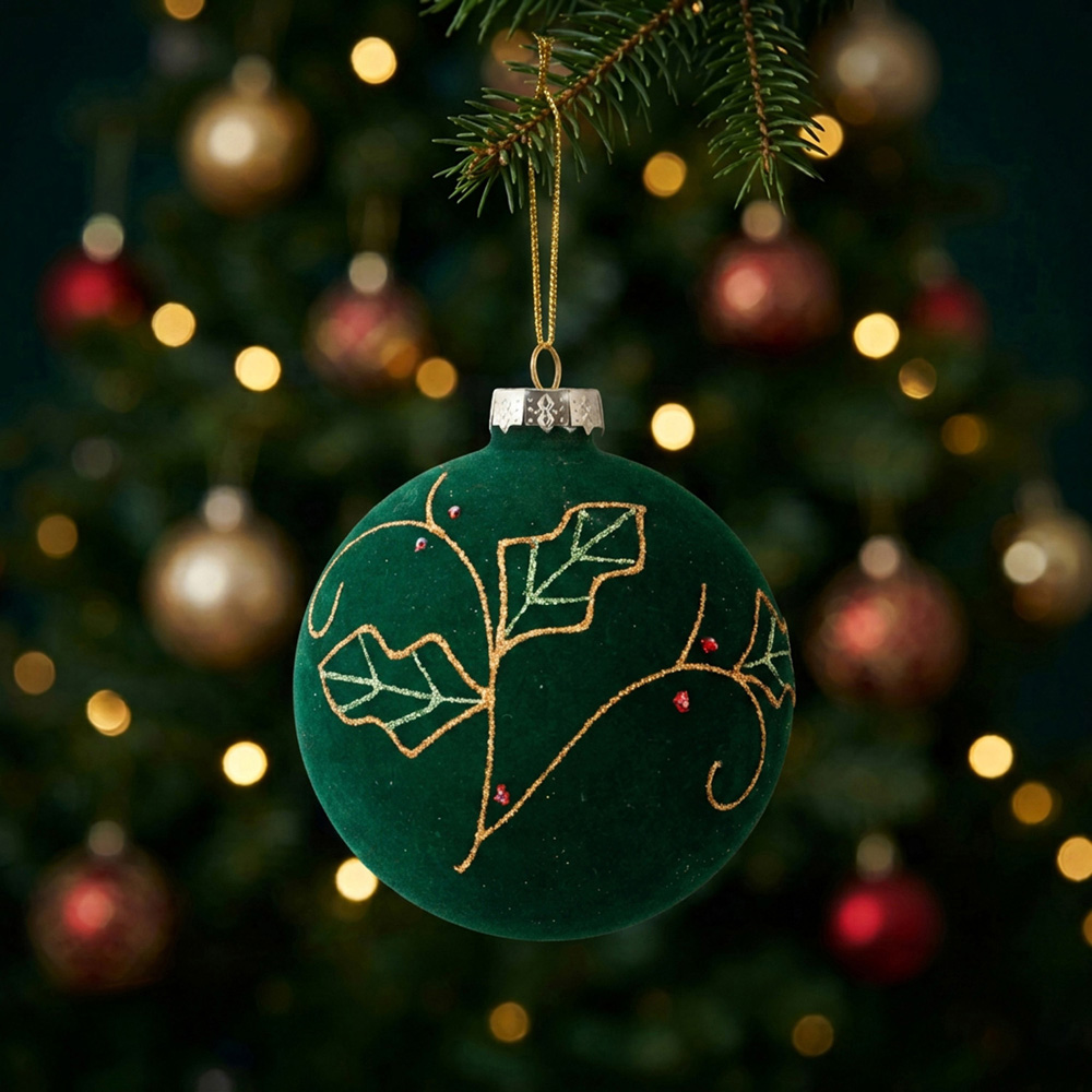 Flocked Pattern Bauble Image 3