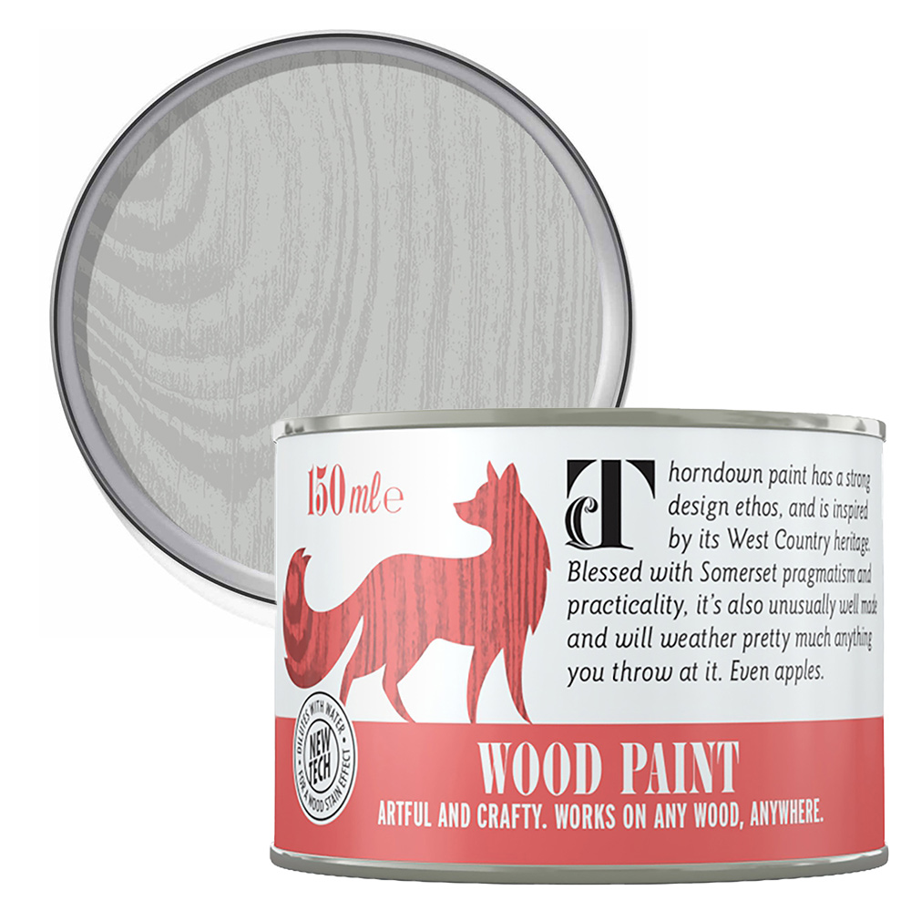 Thorndown Zinc Grey Satin Wood Paint 150ml Image 1