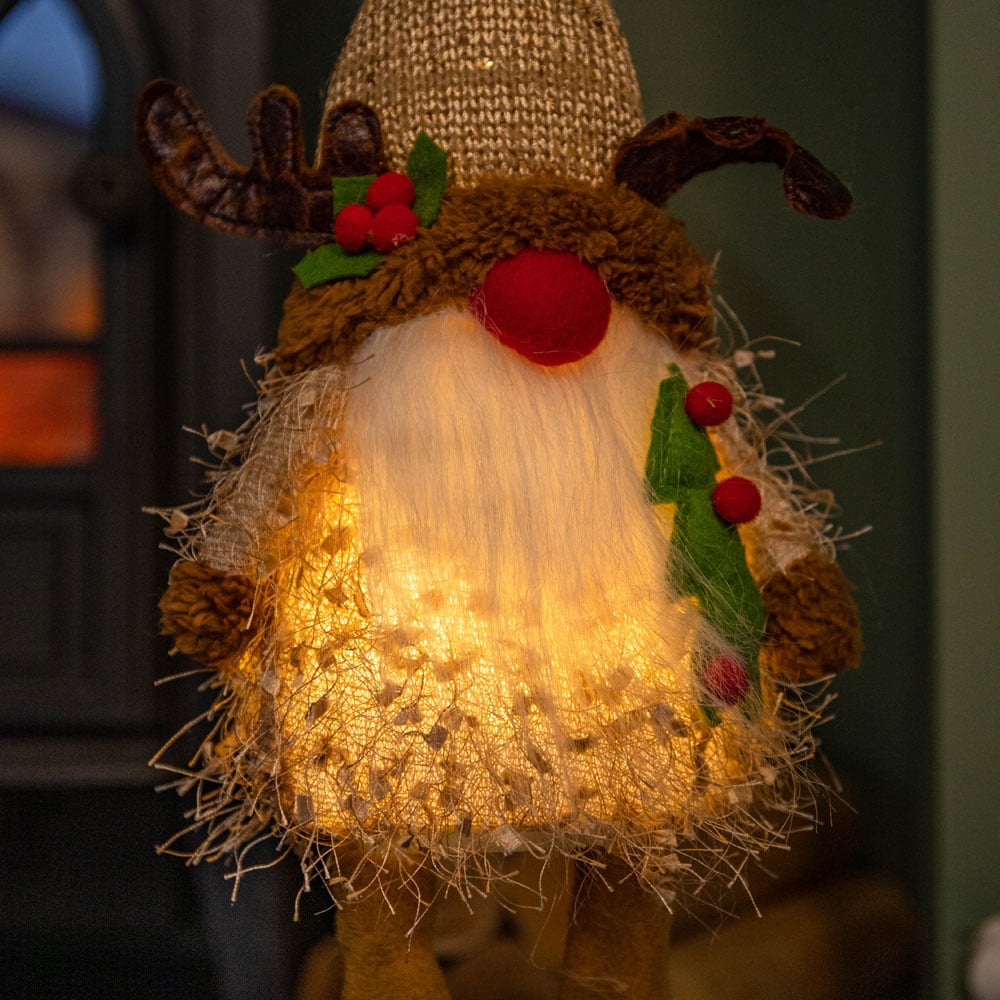 Samuel Alexander Warm White LED Standing Christmas Reindeer Gonk 46cm Image 5
