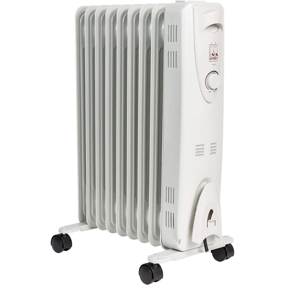 Mylek White Oil Filled Heater with Adjustable Thermostat 2000W Image 1