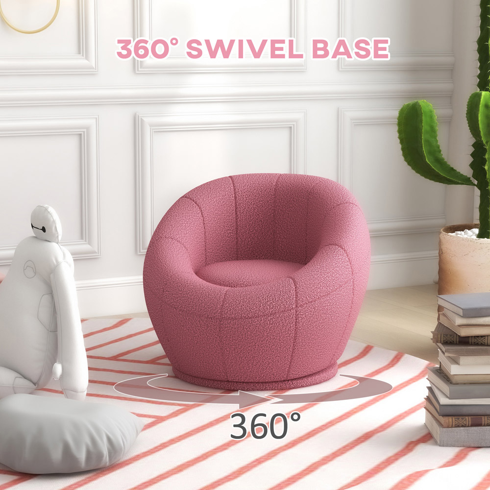 Portland Pink Swivel Accent Chair Image 5