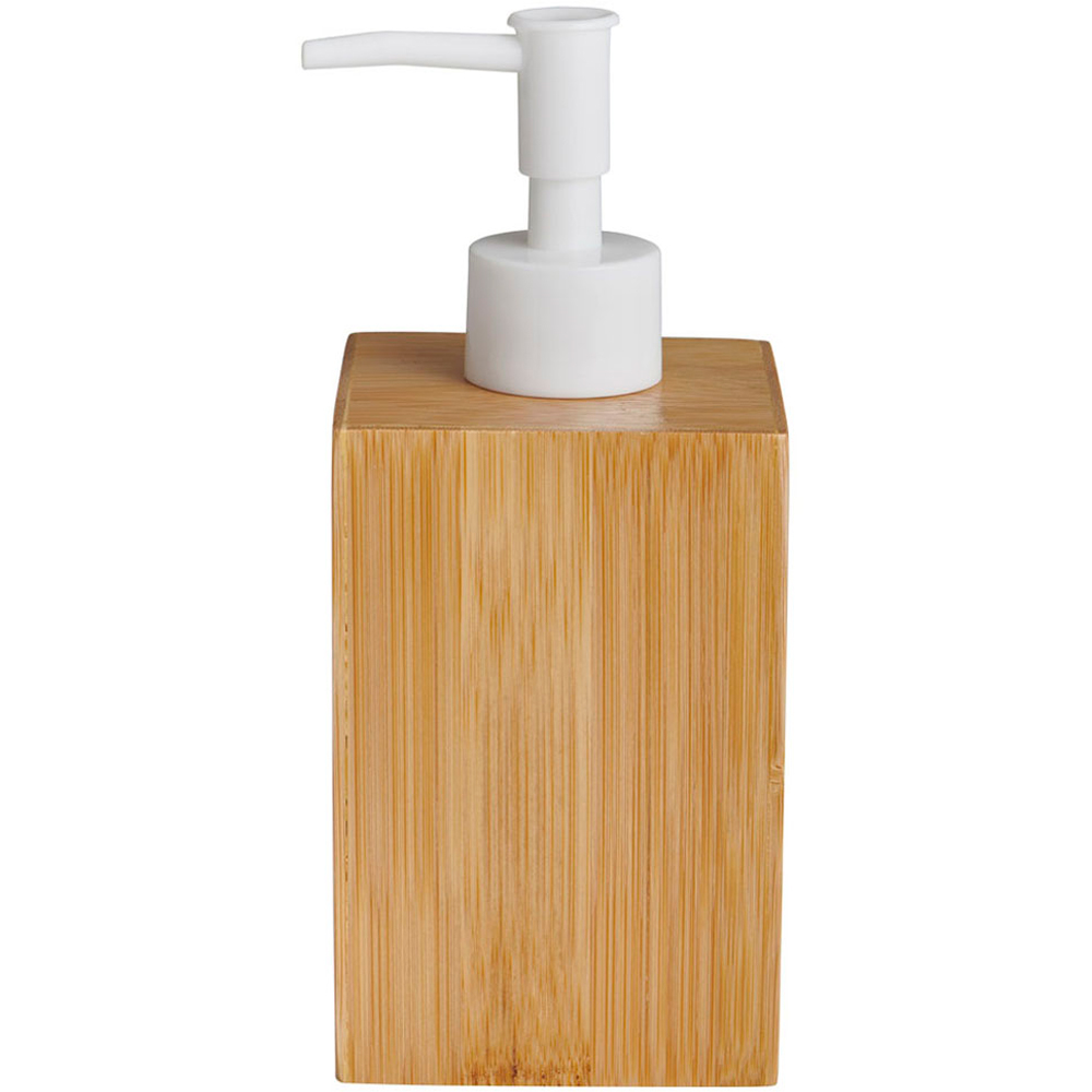 Wilko Bamboo Soap Dispenser Image 1