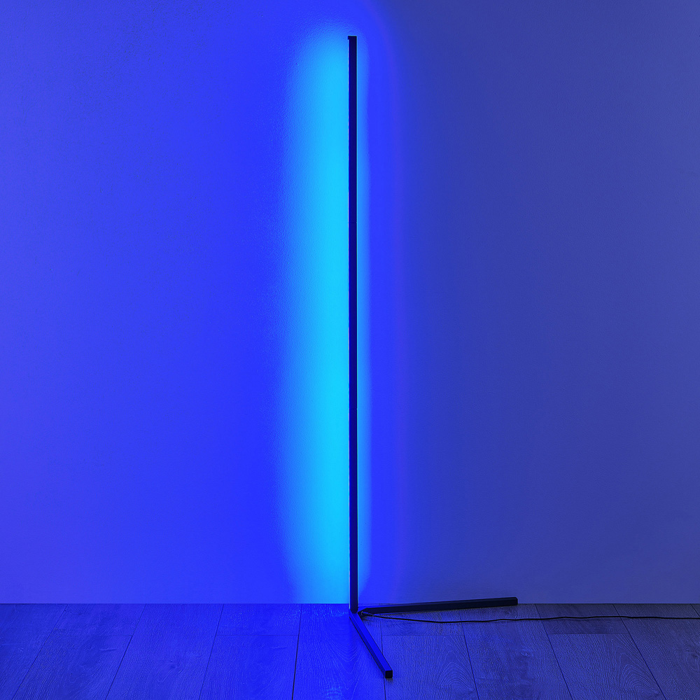 TRIO Level Black Integrated LED Corner Floor Lamp Image 6