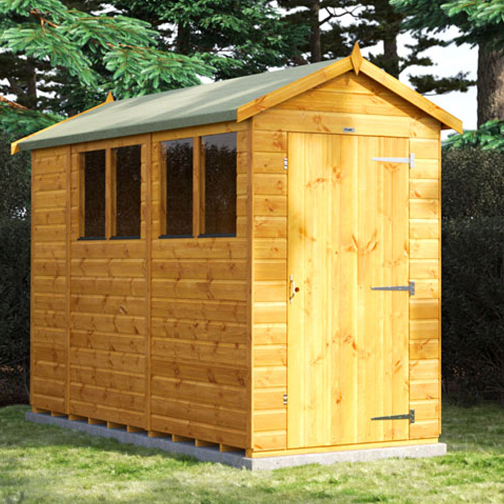 Power Sheds 10 x 4ft Apex Wooden Shed with Window Image 2
