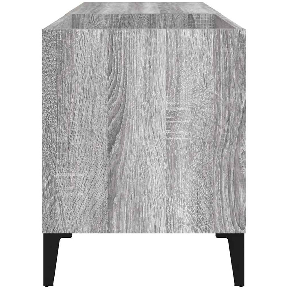 vidaXL 2 Shelf Grey Sonoma Record Cabinet Image 3
