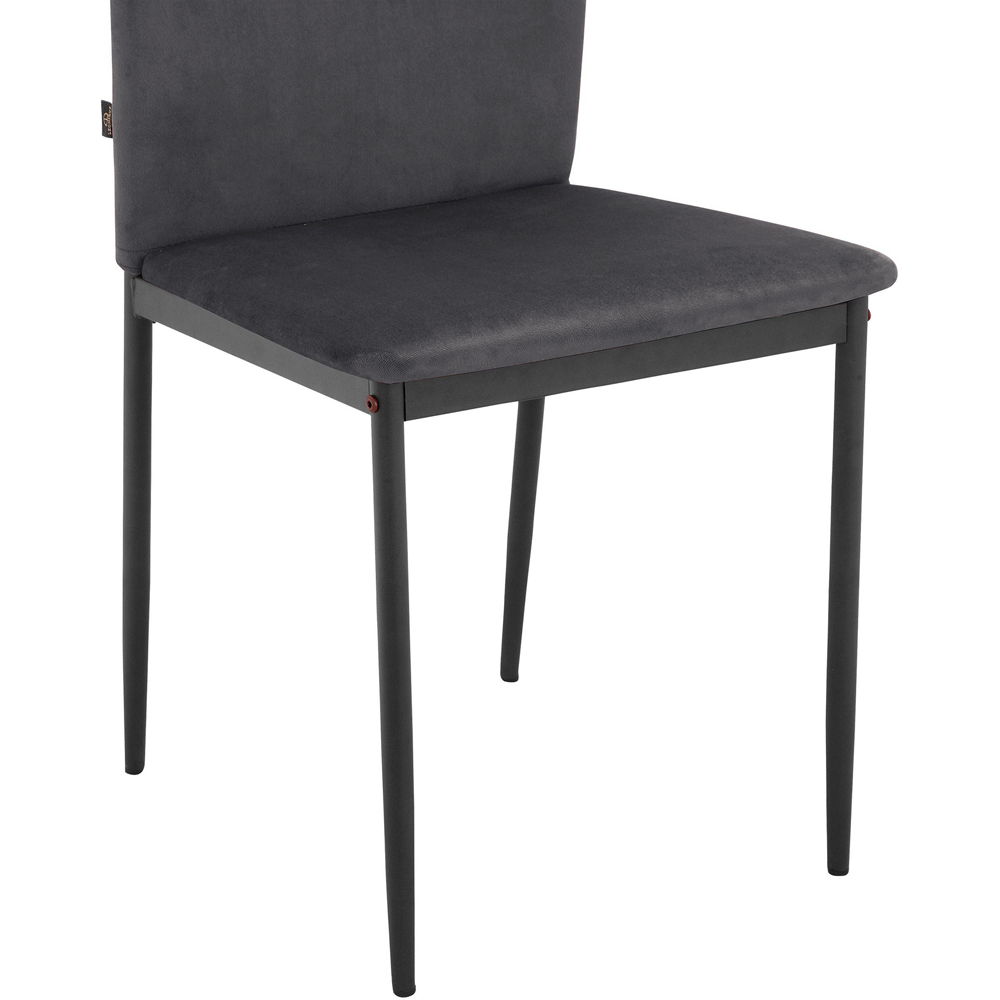 Loft24 Pavia Set of 2 Anthracite Velvet Dining Chair Image 5