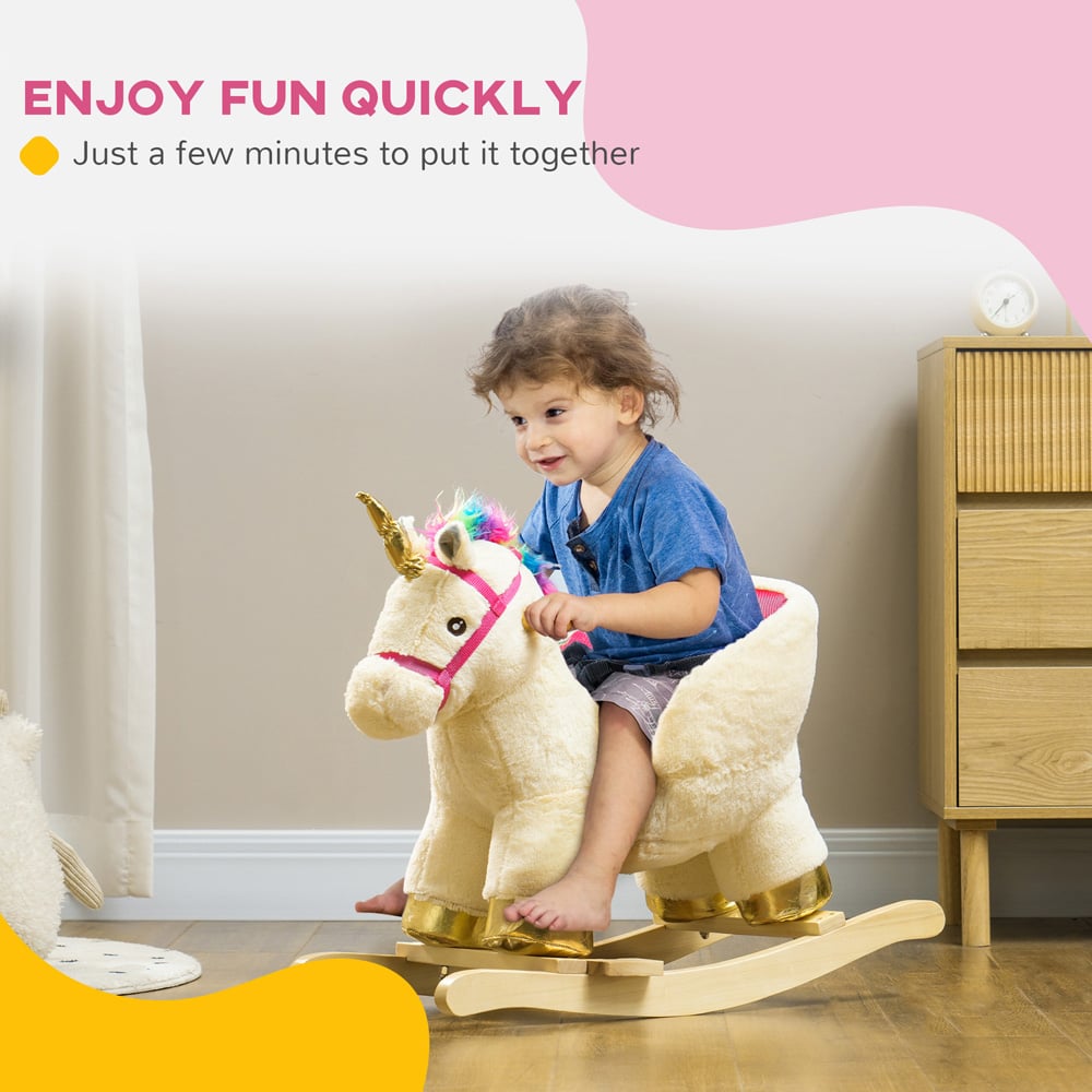AIYAPLAY Rocking Horse with Unicorn Design Image 7