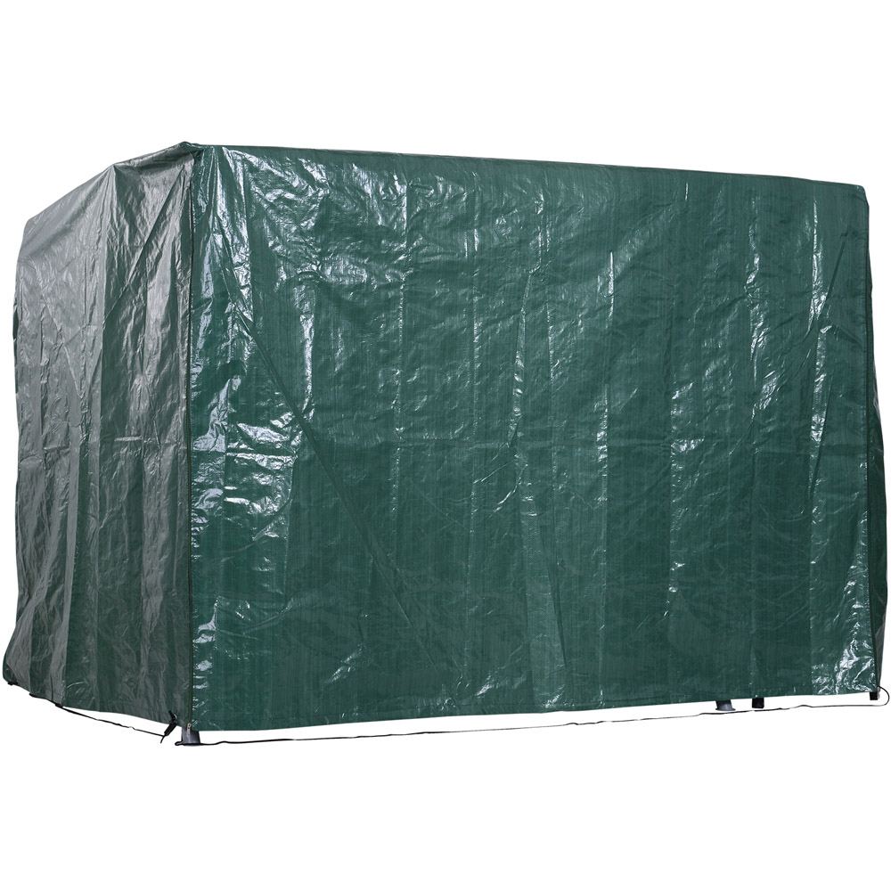 Outsunny Green 3 Seater Swing Bench Cover 150 x 155 x 215cm Image 3