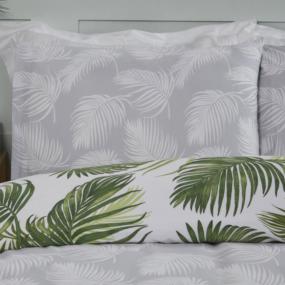 Smart Living Double Green Palm Print Reversible Duvet Cover Set Image 8