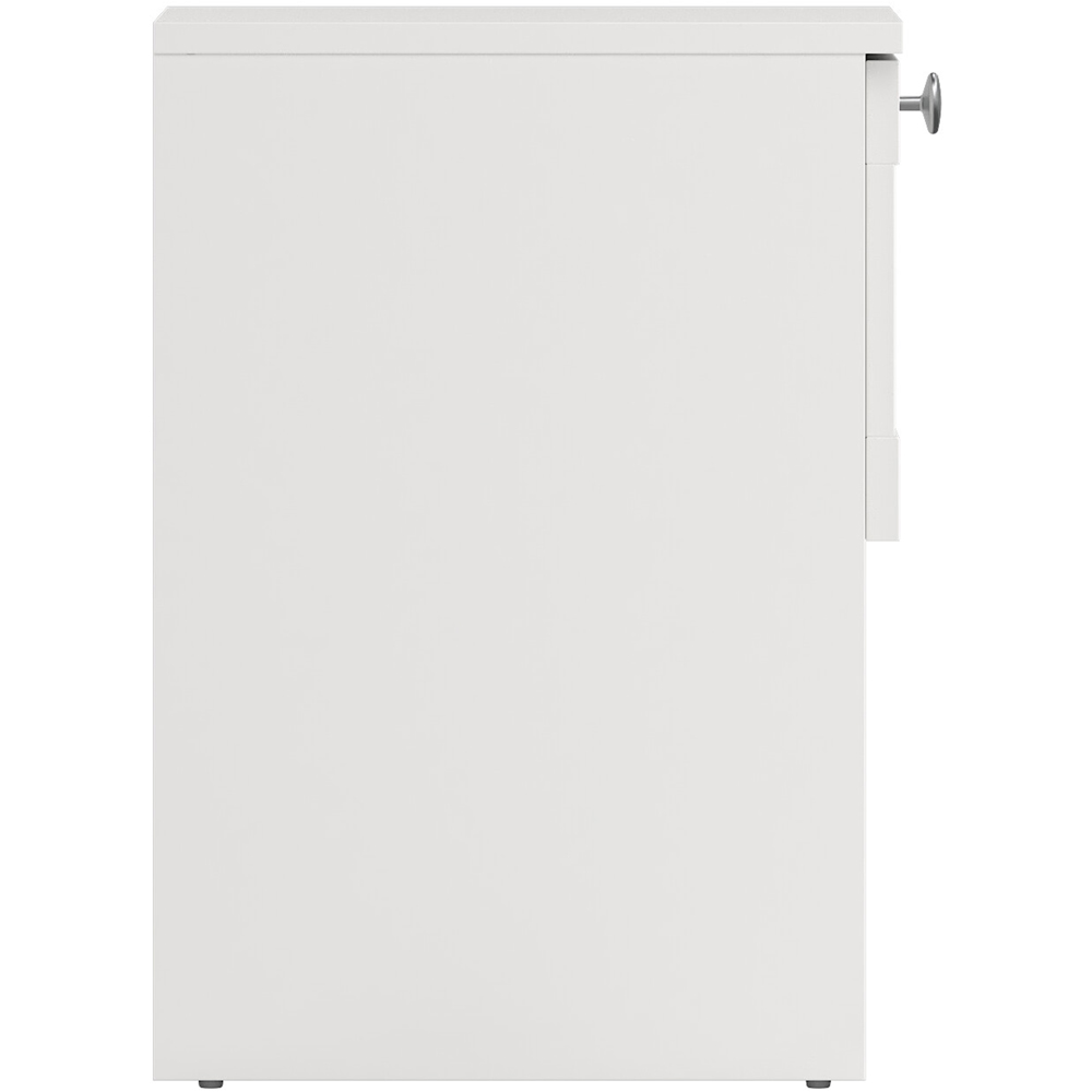Florence Single Drawer Single Shelf White Bedside Table Image 3