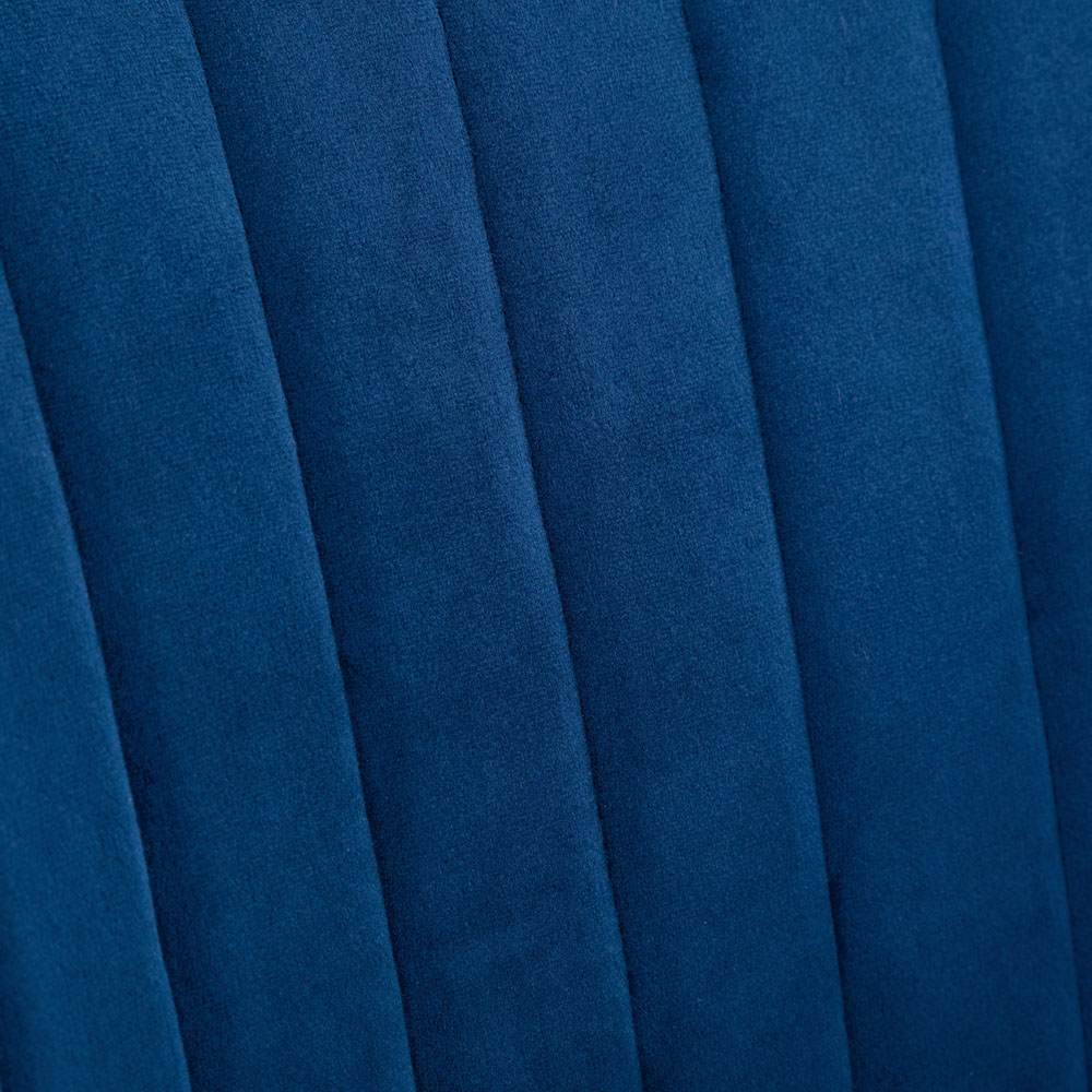 Julian Bowen Kahlo Blue and Chrome Velvet Swivel Office Chair Image 5