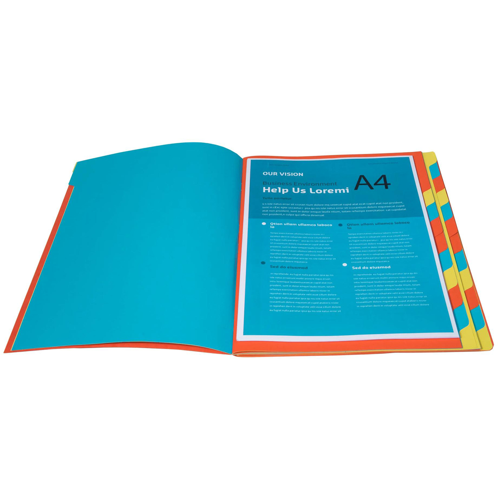 Exacompta Pressboard 12 Section Red A4 Multi Part File 8 Pack Image 3