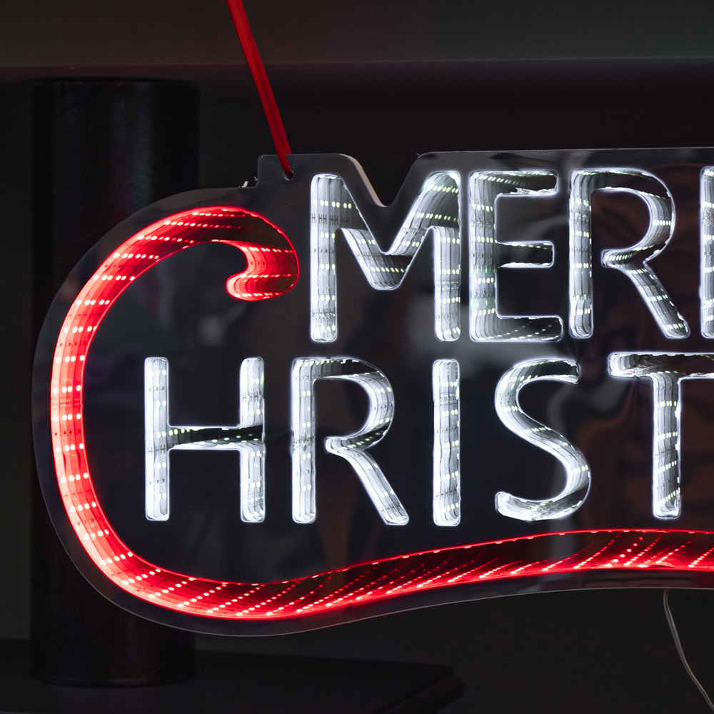 Samuel Alexander Multicolour LED Light Up Merry Christmas Infinity Christmas Decoration Image 4