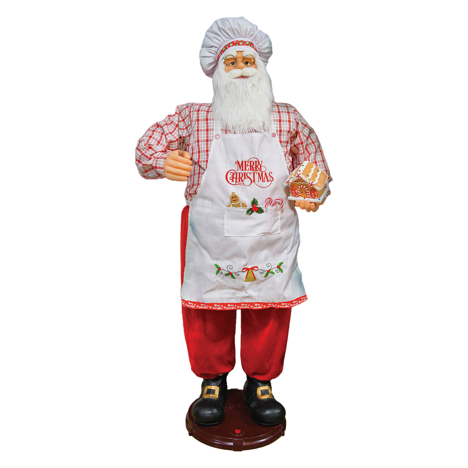 Singing and Dancing Chef Santa - Red Image 1