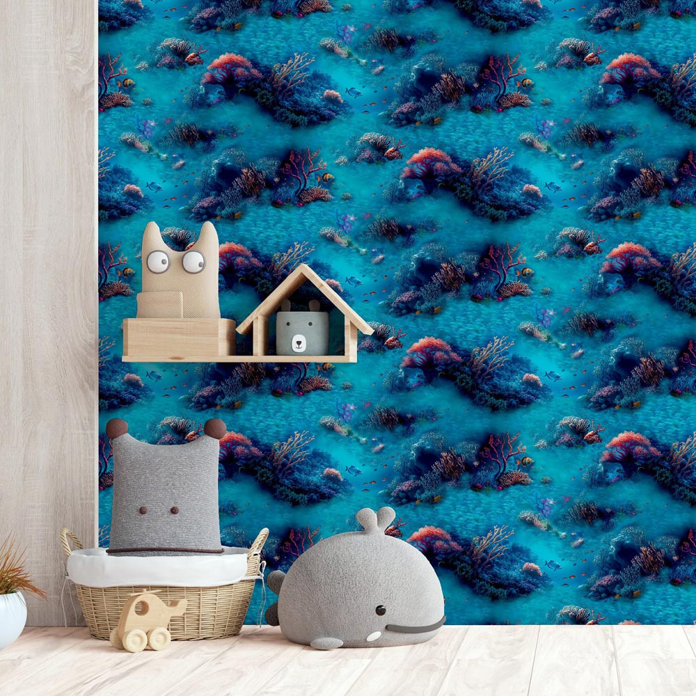 Arthouse Under The Sea Blue Wallpaper Image 4