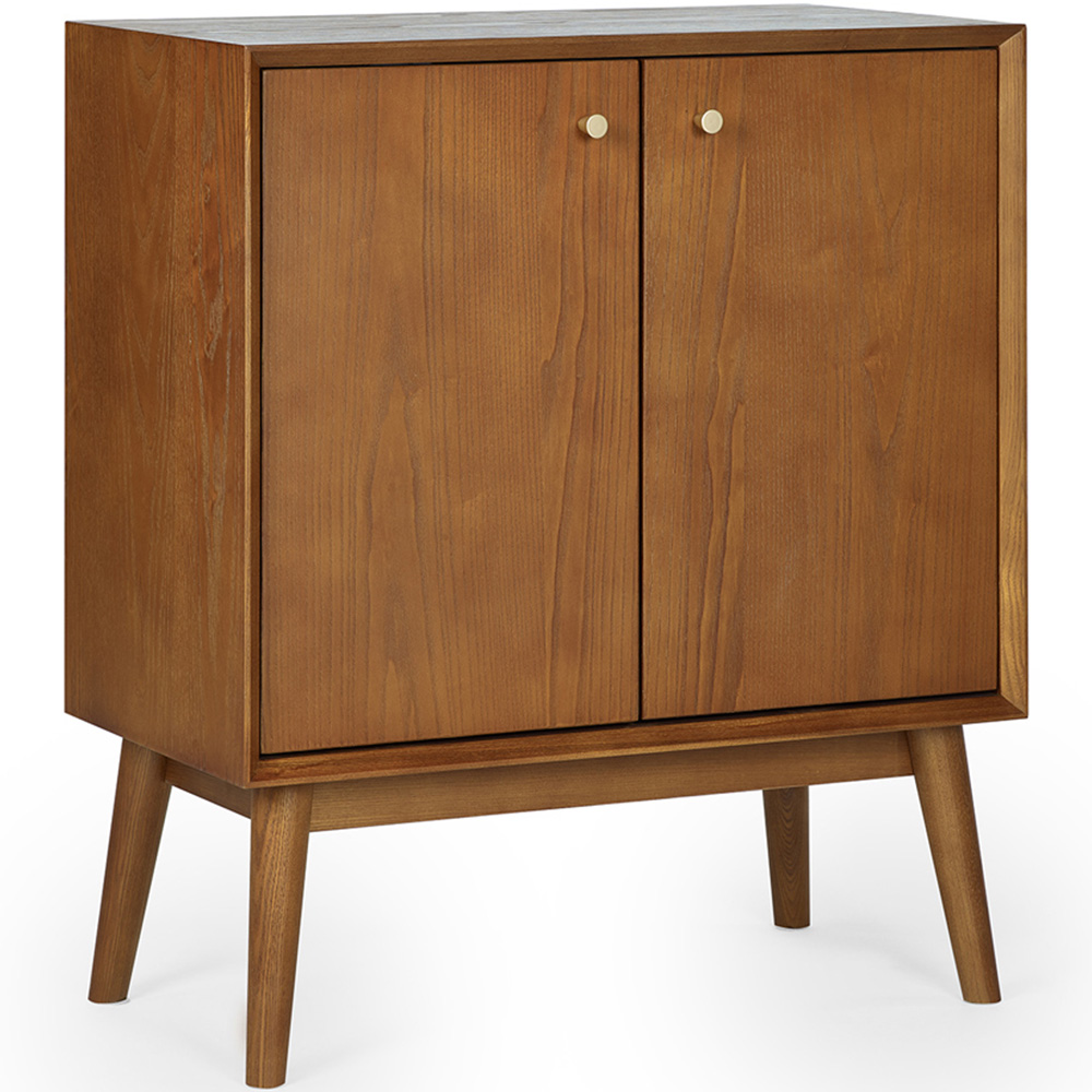 Julian Bowen Lowry 2 Door Cherry Ash Wood Small Sideboard Image 2
