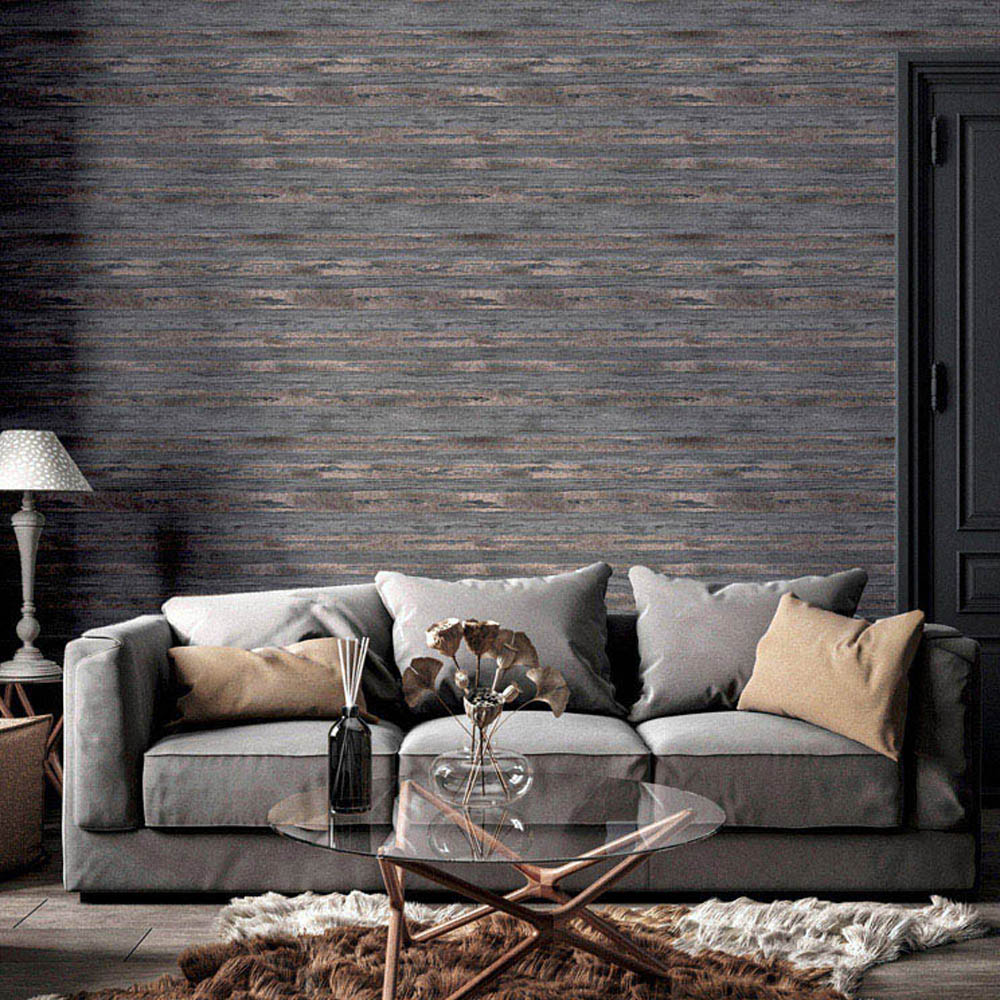 Arthouse Sahara Charcoal and Rose Gold Wallpaper Image 5