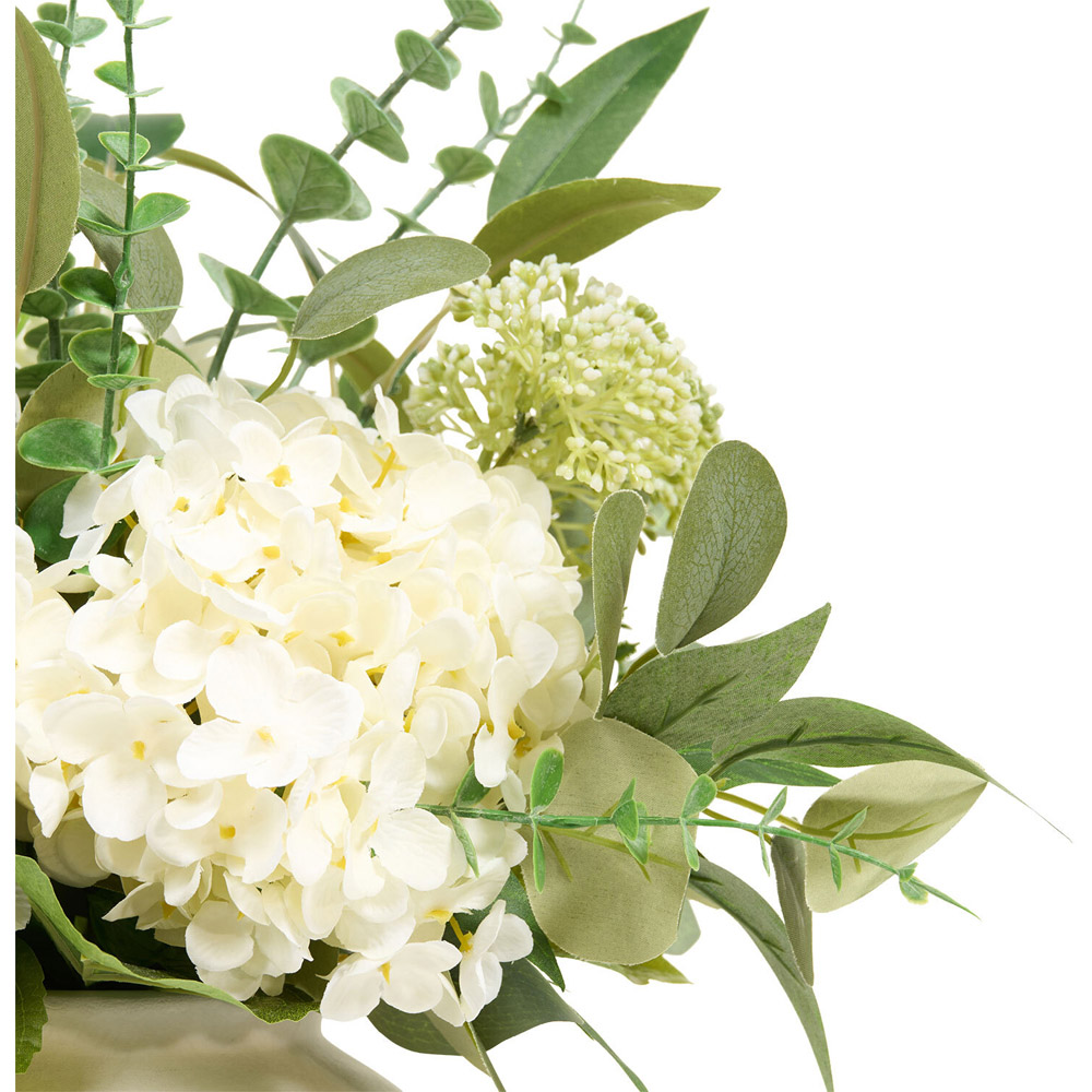 Hydrangea Vase Arrangement White Image 3