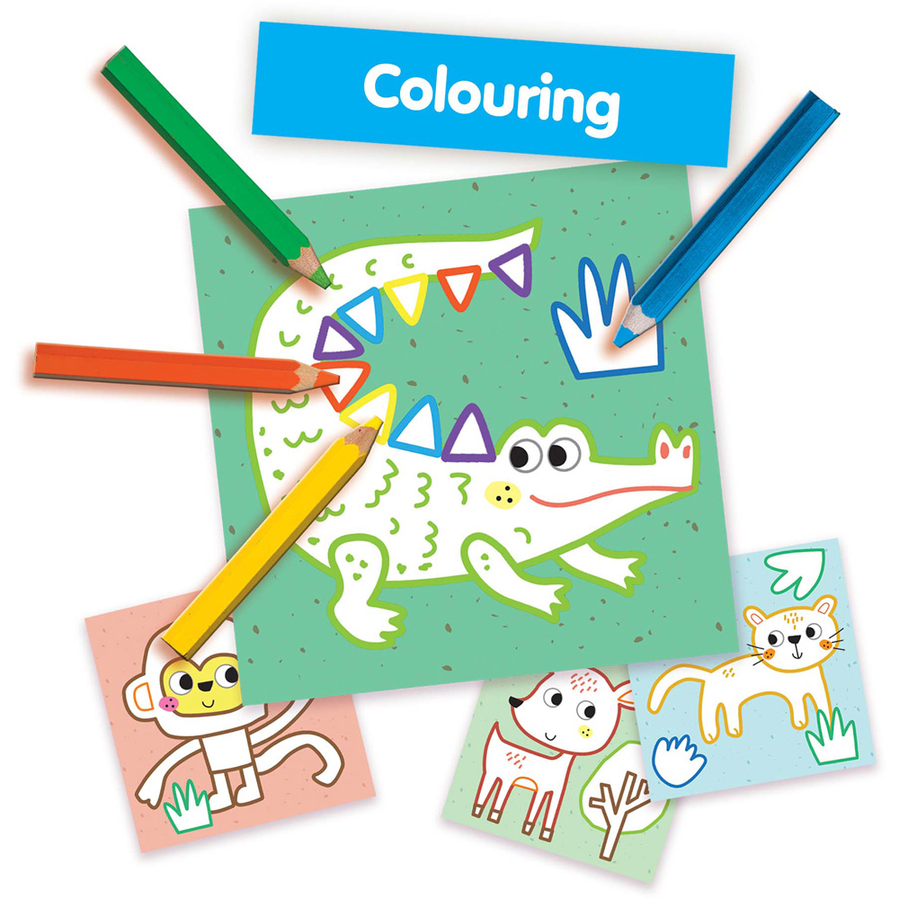 SES Creative My First 3-in-1 Fingerpainting Colouring and Sticking Shapes Activity Set Image 4
